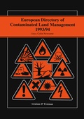 Cover: European Directory of Contaminated Land Management 1993/94 - Springer