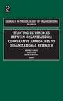 Cover: Studying Differences Between Organizations - Emerald Group Publishing Limited