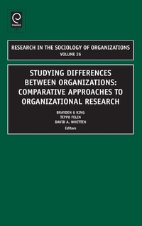 Enlarge image Cover: Studying Differences Between Organizations - Emerald Group Publishing Limited