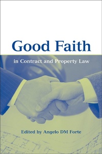 Abbildung von: Good Faith in Contract and Property Law - Hart Publishing