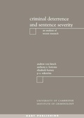 Bild: Criminal Deterrence and Sentencing Severity - Hart Publishing