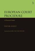 Abbildung von: European Court Procedure - Hart Publishing