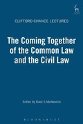 Cover: The Coming Together of the Common Law and the Civil Law - Hart Publishing