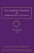 Cover: Cambridge Yearbook of European Legal Studies Vol 1, 1998 - Hart Publishing