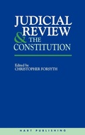 Cover: Judicial Review and the Constitution - Hart Publishing