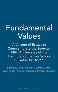 Enlarge image Cover: Fundamental Values - Hart Publishing