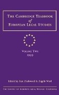 Cover: Cambridge Yearbook of European Legal Studies Vol 2, 1999 - Hart Publishing