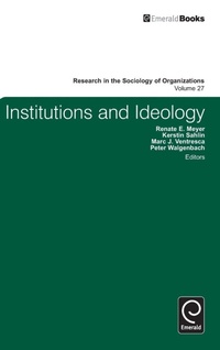 Enlarge image Cover: Institutions and Ideology - Emerald Group Publishing Limited