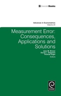 Cover: Measurement Error - Emerald Group Publishing Limited