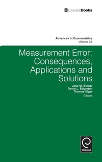 Enlarge image Cover: Measurement Error - Emerald Group Publishing Limited