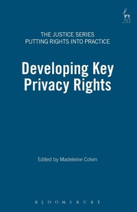 Enlarge image Cover: Developing Key Privacy Rights - Hart Publishing