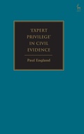 Cover: Expert Privilege' in Civil Evidence - Hart Publishing