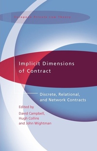Abbildung von: Implicit Dimensions of Contract - Hart Publishing
