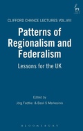 Cover: Patterns of Regionalism and Federalism - Hart Publishing