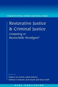 Cover: Restorative Justice and Criminal Justice - Hart Publishing