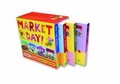 Cover: Market Day: "Mrs Mouse's Numbers", "Mr Peacock's Opposites", "Miss Dog's Shapes", "Mr Pig's Colours" - Caterpillar Books Ltd