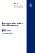 Cover: Constitutionalism and the Role of Parliaments - Hart Publishing