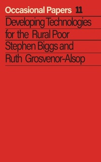 Enlarge image Cover: Developing Technologies for the Rural Poor - Practical Action Publishing