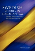 Cover: Swedish Studies in European Law - Volume 1 - Hart Publishing