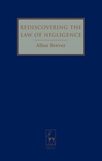 Enlarge image Cover: Rediscovering the Law of Negligence - Hart Publishing