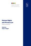 Cover: Human Rights and Private Law - Hart Publishing