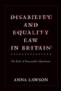 Cover: Disability and Equality Law in Britain - Hart Publishing
