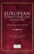 Cover: European Competition Law Annual 2007 - Hart Publishing