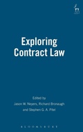 Cover: Exploring Contract Law - Hart Publishing