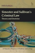 Cover: Simester and Sullivan's Criminal Law - Hart Publishing