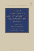 Cover: The Law Applicable to Non-contractual Obligations in Europe - Hart Publishing