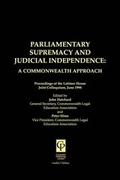 Cover: Parliamentary Supremacy & Judicial Supremacy - Routledge Cavendish