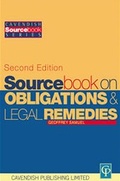 Bild: Sourcebook on Obligations & Remedies 2/e - Routledge Cavendish