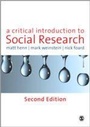 Cover: A Critical Introduction to Social Research - SAGE Publications Ltd
