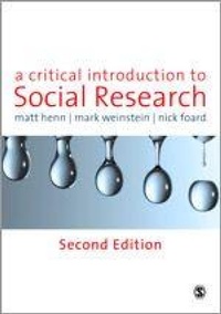Enlarge image Cover: A Critical Introduction to Social Research - SAGE Publications Ltd