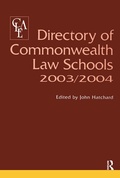 Cover: Directory of Commonwealth Law Schools 2003-2004 - Routledge Cavendish