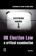 Cover: UK Election Law - Routledge Cavendish