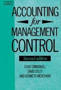 Cover: Accounting for Management Control - Cengage Learning EMEA