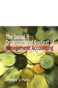 Cover: Social and Organizational Context of Management Accounting - Cengage Learning EMEA