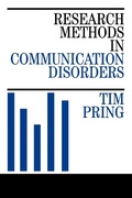 Cover: Research Methods in Communication Disorders - Wiley