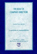 Cover: The Role of Company Directors - Technical Communications (Publishing) Ltd