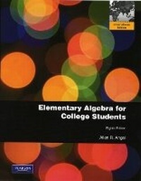 Abbildung von: Elementary Algebra for College Students - Pearson