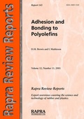Cover: Adhesion and Bonding to Polyolefins - Rapra Technology Ltd