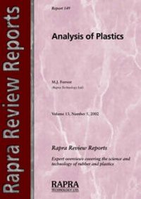 Enlarge image Cover: Analysis of Plastics - Rapra Technology Ltd