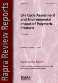 Cover: Life Cycle Assessment and Environmental Impact of Plastic Products: v. 13, No. 12 - Rapra Technology Ltd