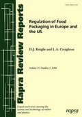 Cover: Regulation of Food Packaging in Europe and the USA - Rapra Technology Ltd