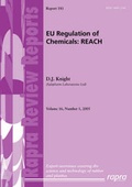 Cover: EU Regulation of Chemicals: REACH - Rapra Technology Ltd