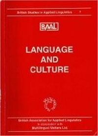 Abbildung von: Language and Culture (BAAL 7) - Multilingual Matters