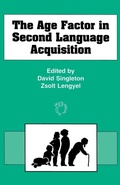 Cover: The Age Factor in Second Language Acquisition - Multilingual Matters