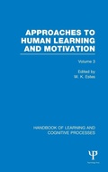 Bild: Handbook of Learning and Cognitive Processes (Volume 3) - Psychology Press Ltd