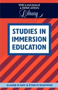 Cover: Studies in Immersion Education - Multilingual Matters